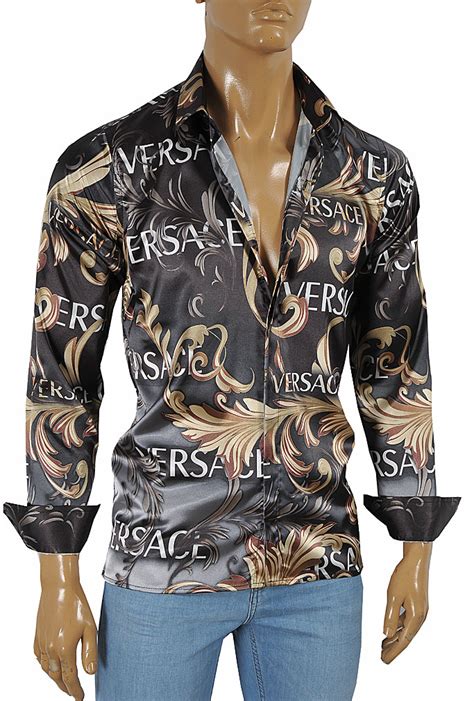 versace dress shirt slim fit|Versace style shirts for men.